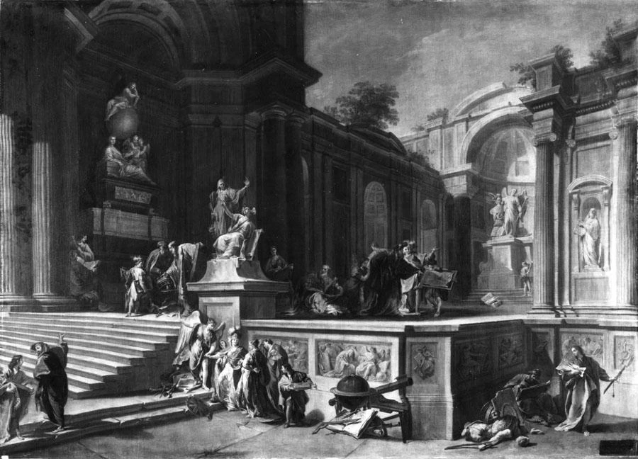 Giambattista Pittoni - Omaggio a Isaac Newton, Valdagno